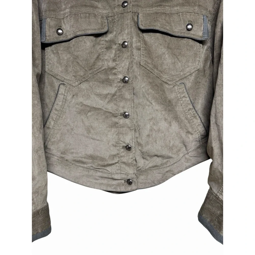 FREE PEOPLE We The Free Officer Velvet Jacket Gravel Stone Women's Size Small‎